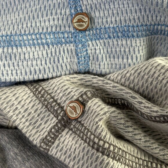 Tommy Bahama Reversible Barrier Beach Flip Crew Shirt Mens XXXL Gray Blue Lot - Picture 9 of 13